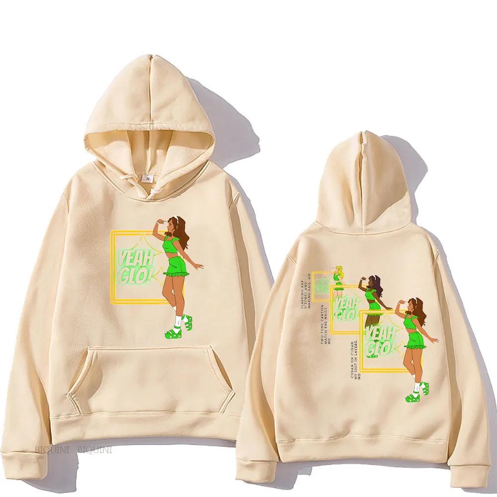 GloRilla Hollon Hooded Back Printing Harajuku Aesthetic Sweatshirts Funko Pop Gothic Casual Clothing Ropa Mujer Fleece