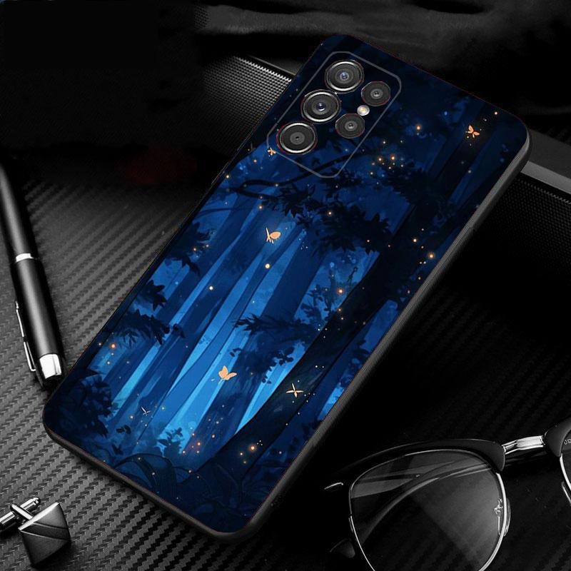 Чехол для телефона с изображением пейзажа и луны для Samsung A52S A21S A33 A23 A13 A14 A32 A52 A53 A54 A51 A71 A15