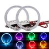 LED Optic Fiber Angel Eyes DRL For Bixenon Projector Lens Headlight Halo Rings Running Lights With Driver Accessories Retrofit