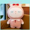 Bunny Cartoon Cute Plush Toy Bow  Adorable Stuffed Doll Girls Birthday Gift