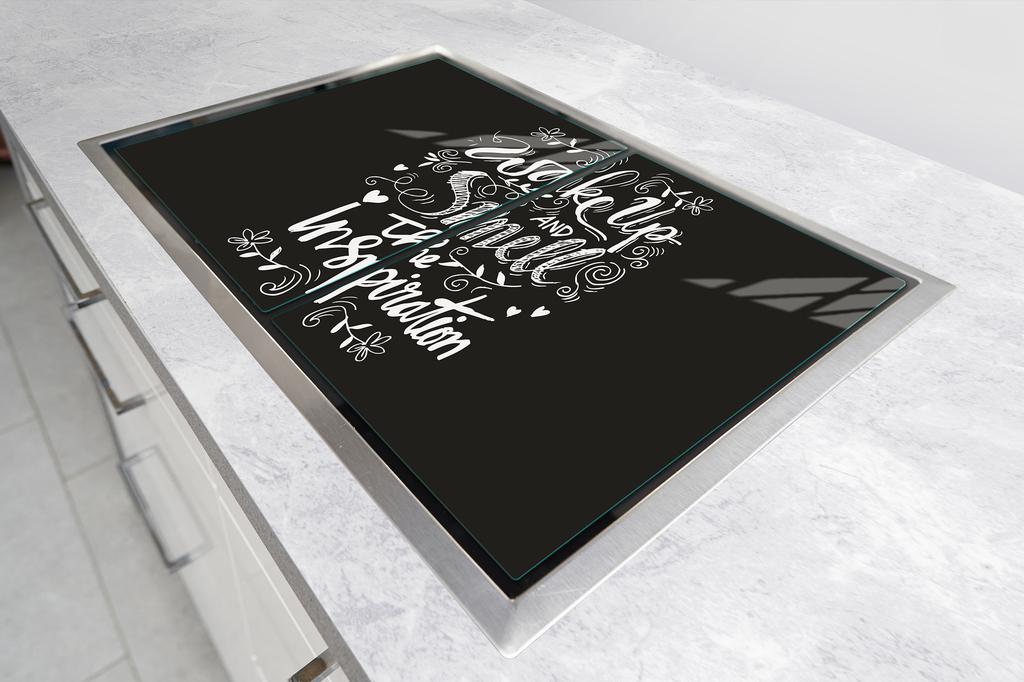 SZKLANA PŁYTA OCHRONNA NA KUCHENKĘ 85x52 CZARNA