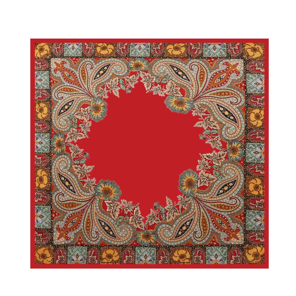 Women’s Fashionable and Versatile Faux Silk Headscarf with Cashew Nut Pattern