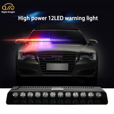 Ночной рыцарь 12 светодиодных полицейских стробоскопов Аварийная присоска Предупреждающая лампа Вспышка Тире Лампа Мигающая сигнальная лампа на лобовом стекле