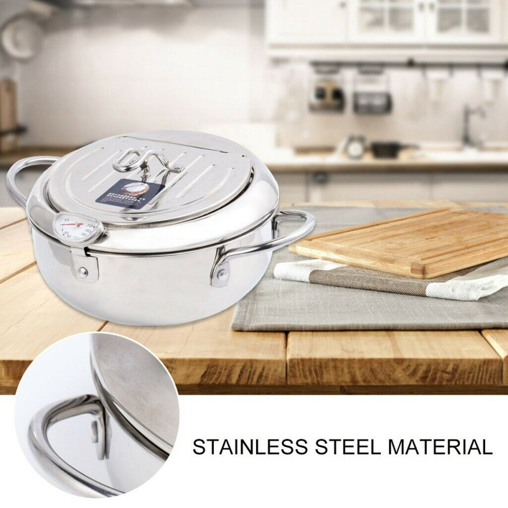 Глубокая сковорода, фритюрница в темпуре, с крышкой, с контролем температуры, жареная курица