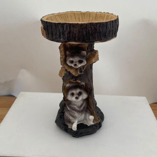 Кормушка для садовых птиц, полимерная статуэтка, уличная, для патио, двора, лужайки, отдельно стоящая, фея