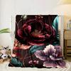 Stained Glass Peonies Blanket Flannel Blanket Throw Blanket Sofa Cover Blanket Soft Premium Blanket Picnic Blanket Tv Blanket Gifts