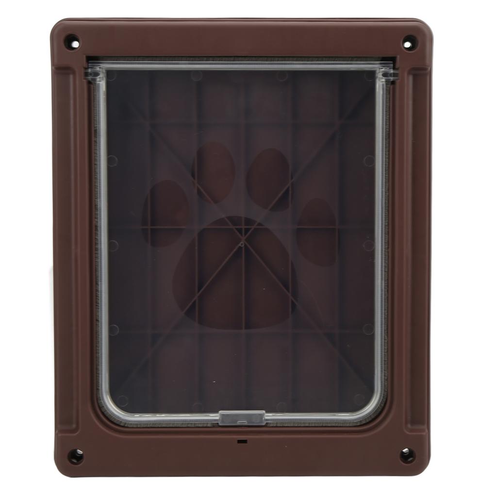 Пластиковая дверца для домашних животных с автоматическим замком для закрытия, водонепроницаемая внутренняя и внешняя дверца для кошек для внутреннего и наружного использования из дерева