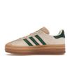 Adidas Gazelle Bold Cream Collegiate Green Женские кроссовки Кремово-белые Magic-Beige ID7056