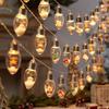 1PC 1.5m 10 Lights LED Christmas Doll Wishing Bottle Lights String Bulb Lights Santa Snowman Christmas Tree Decoration Lights