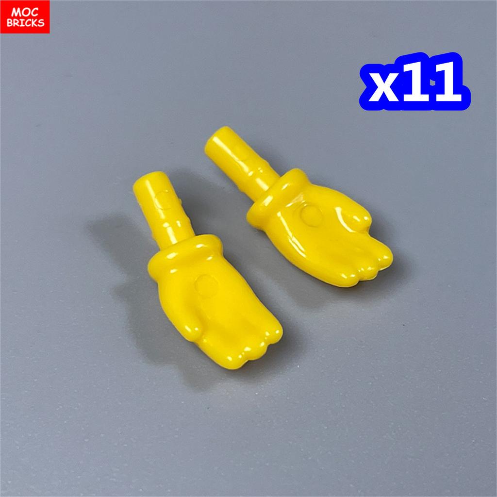 MOC Блоки Желтые Руки Ноги Держат Младенца Младенец 4СМ Фигурка Тело Одежда Аксессуары Собранные Строительные Кирпичи Игрушка Дети Пластиковый Материал Кукла