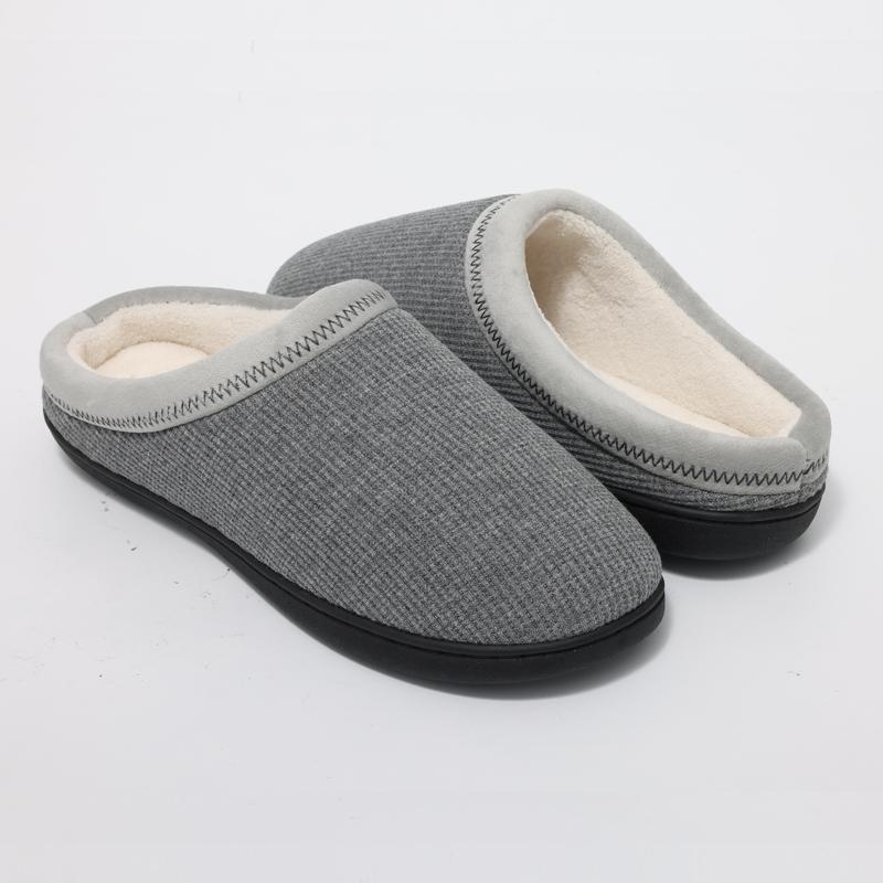 Goosecret Хлопковые тапочки для мужчин Мягкая подошва Удобные С эффектом памяти Нескользящие Тапочки Для дома с плюшевой подкладкой Машинная стирка