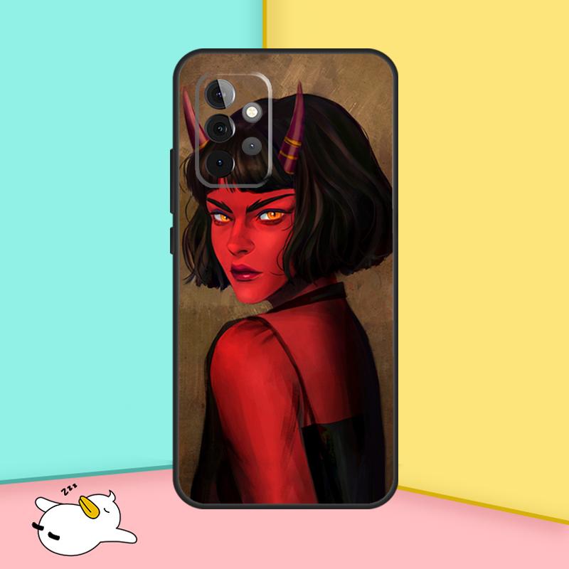 Чехол 'Женщина-дьявол' для Samsung Galaxy A34 A54 A14 A36 A56 A06 A13 A53 A32 A12 A22 A52 A35 A17 A16 A55 A15