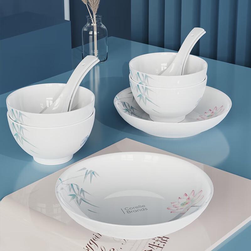 Corelle Bamboo Dew Lotus Wind 10-Piece Dinnerware Set