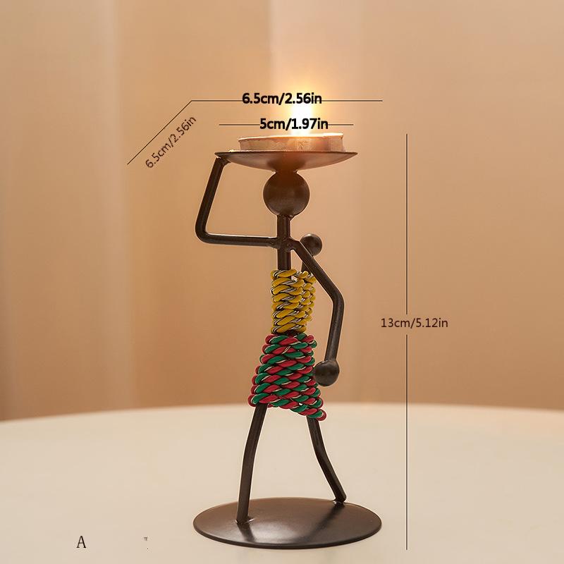 Винтажная Легкая Роскошь Настольное Украшение Подсвечник Железный Дом Романтический Ужин при Свечах Металлический Подсвечник Мелочи Аксессуары