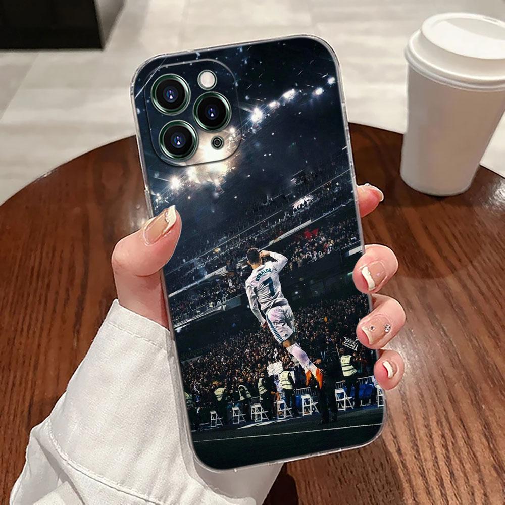 Прозрачный чехол C-R-7 Dark Football для Apple iPhone 17 16 15 14 13 12 11 Pro Max 16 Plus 16E 17Air 17Pro Чехол для телефона Силиконовый