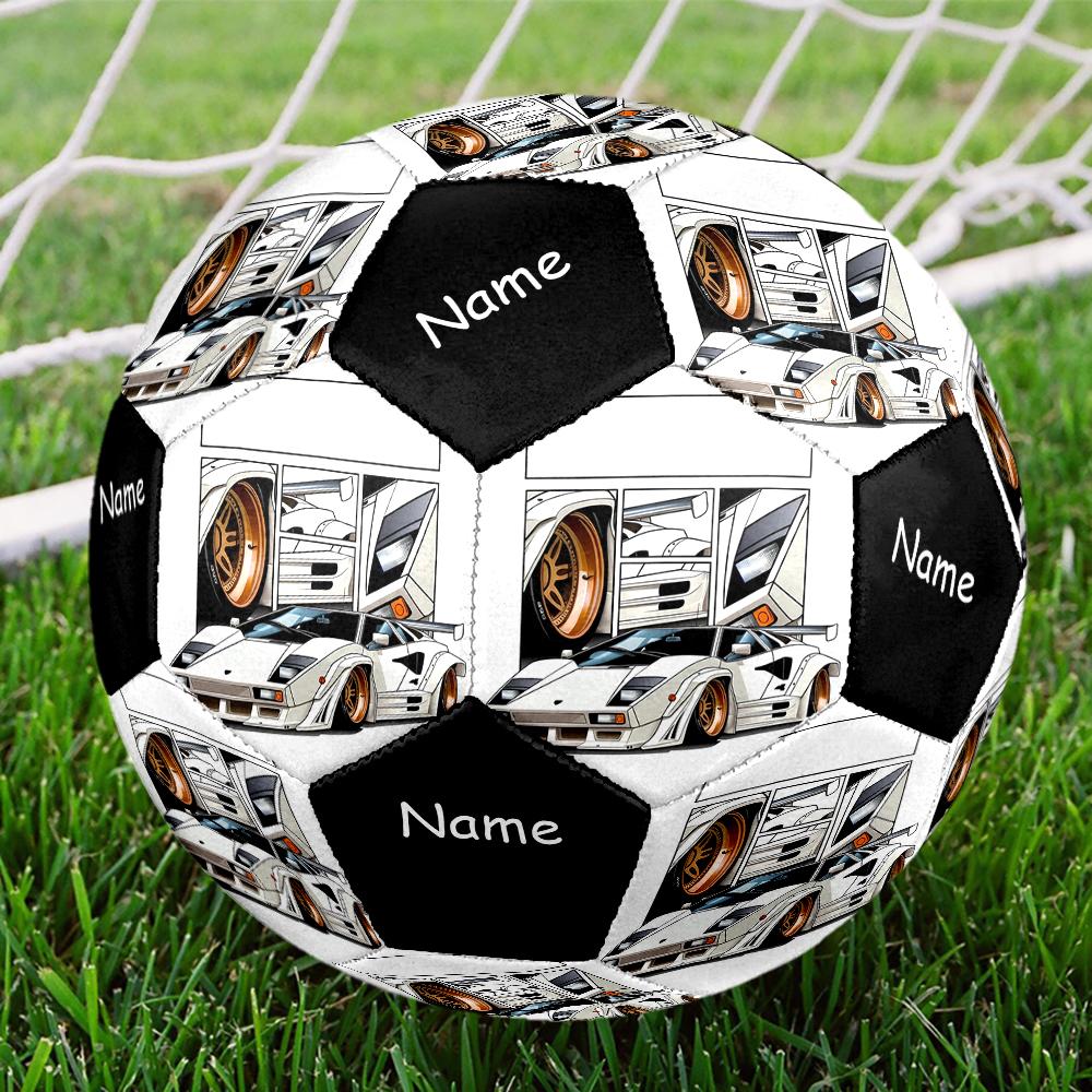 Custom Name Racing Theme Size 5 Soccer Ball, Suitable for Both Indoor and Outdoor Matches, a Gift Suitable for Everyone.