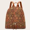 2025 Ethnic Style Large Capacity Women's Backpack with Bark Print