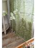 Green Leaf Half Blackout Kitchen Curtain Partition Curtain Bay Window Light Transmission For Living Room Bedroom Bay Window Dining Room Or Kitchen Bar