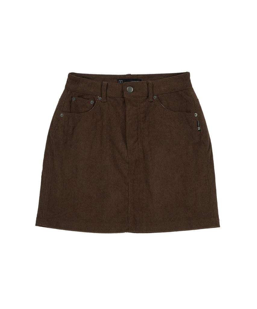 Ledeoli Corduroy Mini Skirt [Black]