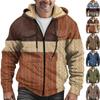 Men'S Winter Zipper Hooded Fleece Sweatshirt With Patch Pocket Casual Jacket