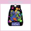 Friends Rainbow Color Anime Cartoon Print School Backpack For Boys And Girls