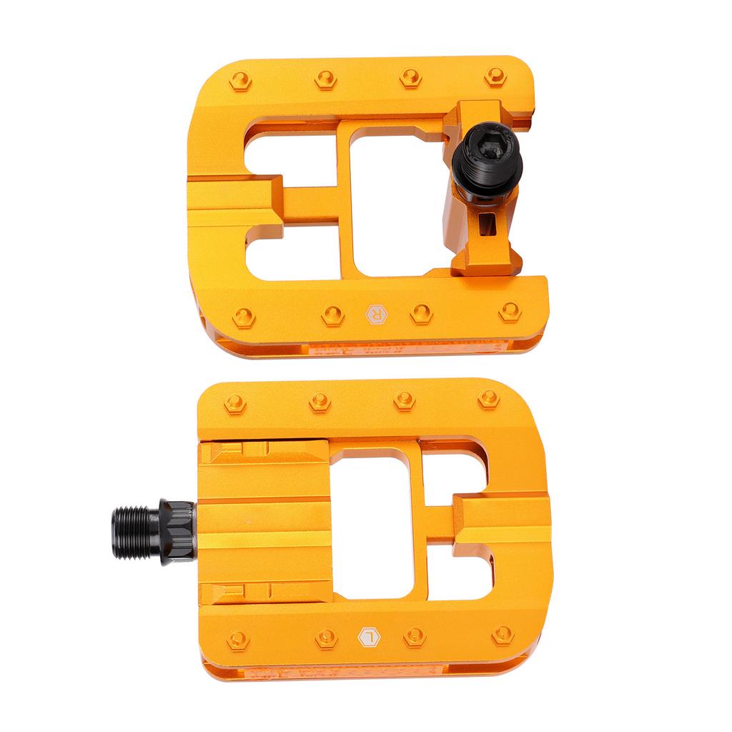 Складные велосипедные педали со светоотражающими полосками Широкие плоские складные велосипедные педали Складные велосипедные педали из алюминиевого сплава