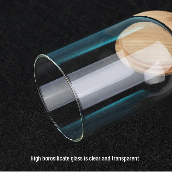 Дисплей для грецких орехов Вэньвань, тыквы и косточек оливы с бамбуковым основанием и стеклянным колпаком высокой прозрачности