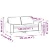Vidaxl Sofa 2-Osobowa, Jasnożółta, 140 Cm, Tapicerowana Tkaniną