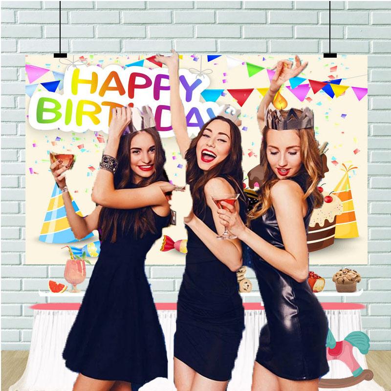 С Днем Рождения Фон Баннер Фон Ткань Реквизит Партии Украсить