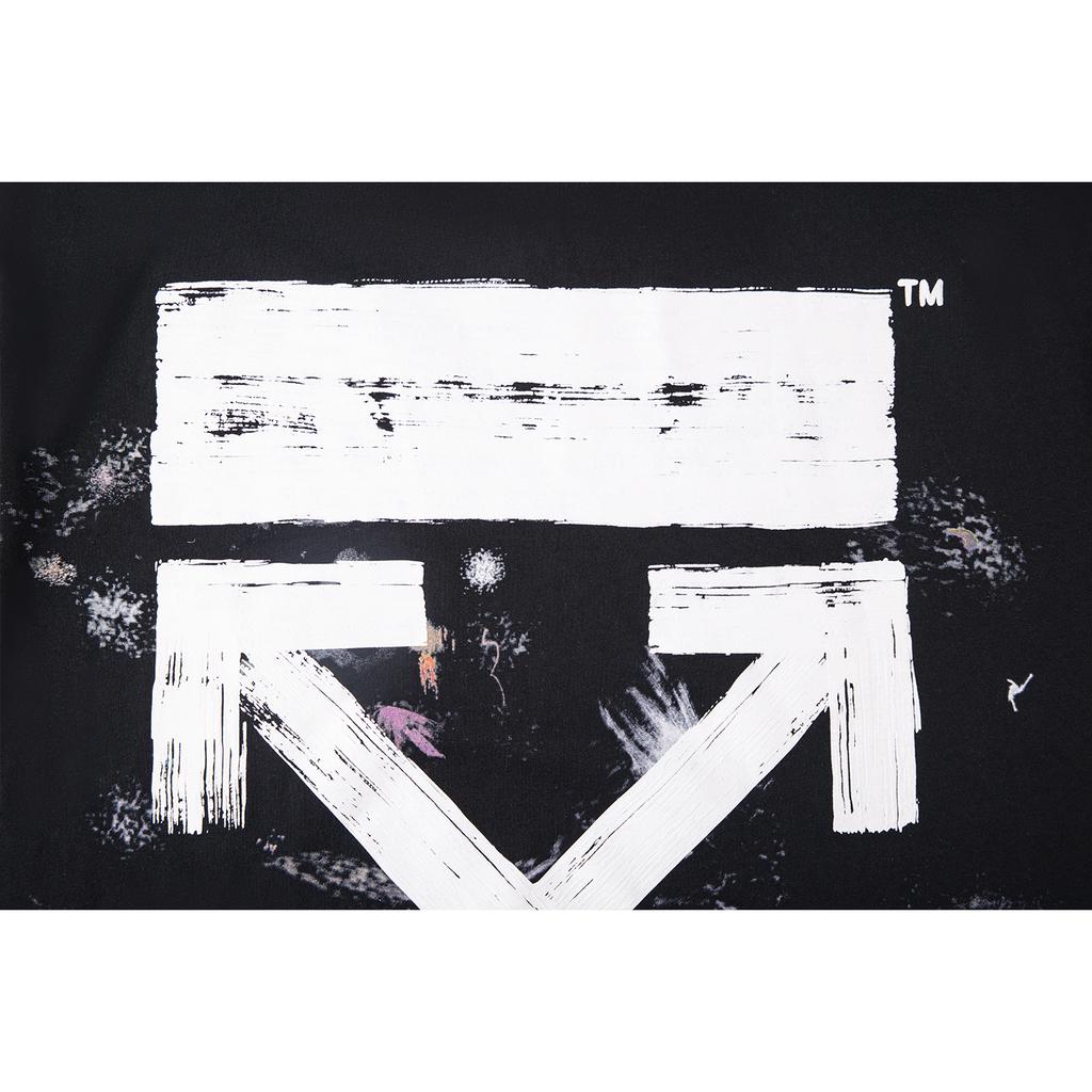 Off-White Масляные краски Брызги Стрелки Принт Уличная мода Легкая роскошь Универсальная футболка Унисекс футболка OFFTEGARC070Q