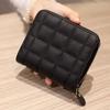 Women PU Leather Short Wallets Female Plaid Purses Nubuck Card Holder Wallet Small Zipper Wallet with Coin Purse for Women