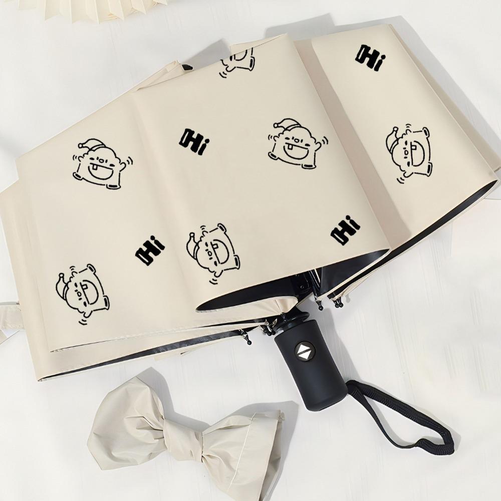 Fully Automatic Portable Folding Umbrella Cartoon Pattern Dual Use Umbrella Travel