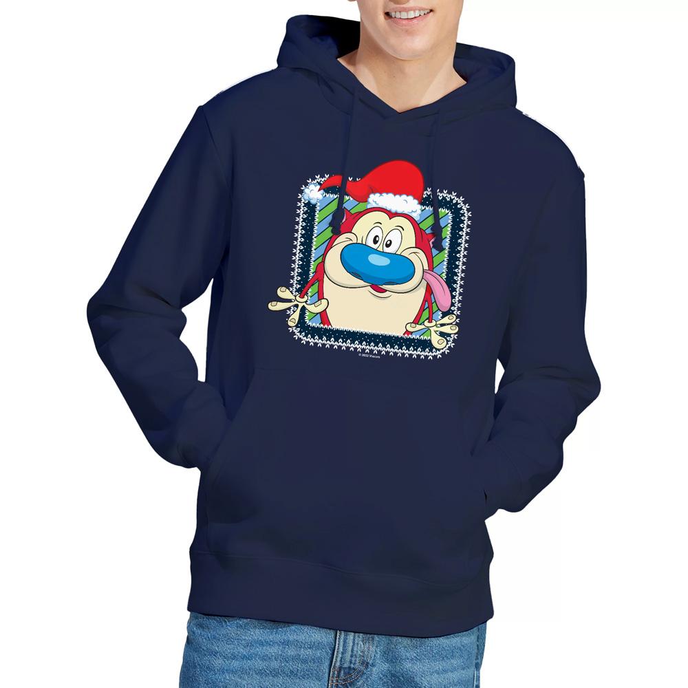 Ren & Stimpy Mens Festive Santa Hat Christmas Hoodie