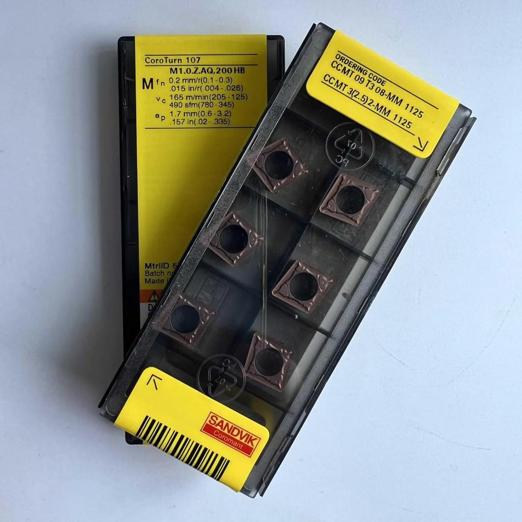 Original Sandvik / CCMT09T308-MM 1125 / CNC Lathe Carbide Blade 10 Pcs
