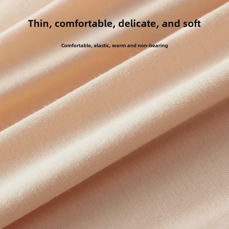 Женский модальный топ с длинным рукавом и круглым вырезом – Тонкий осенне-зимний свитер, Большой размер