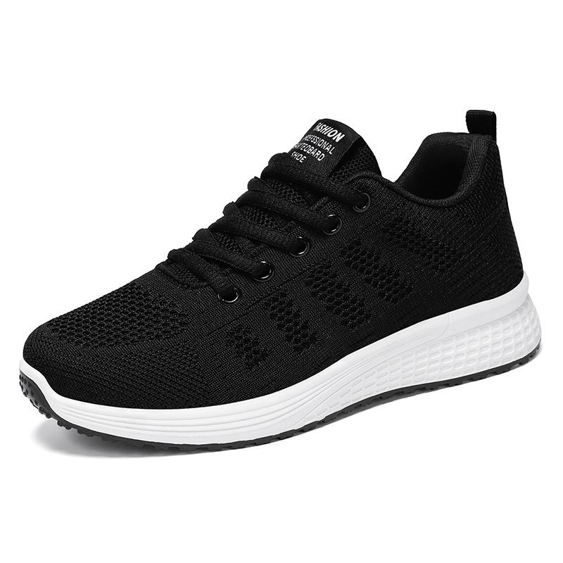 Shoes Women's Spring Single Shoe Casual Student Breathable Comfortable Flying Woven Sneakers