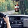 2D Christmas Panda Ornament Cute Xmas Hanging Ornament Fashion Car Panda Pendants  Kids Gift