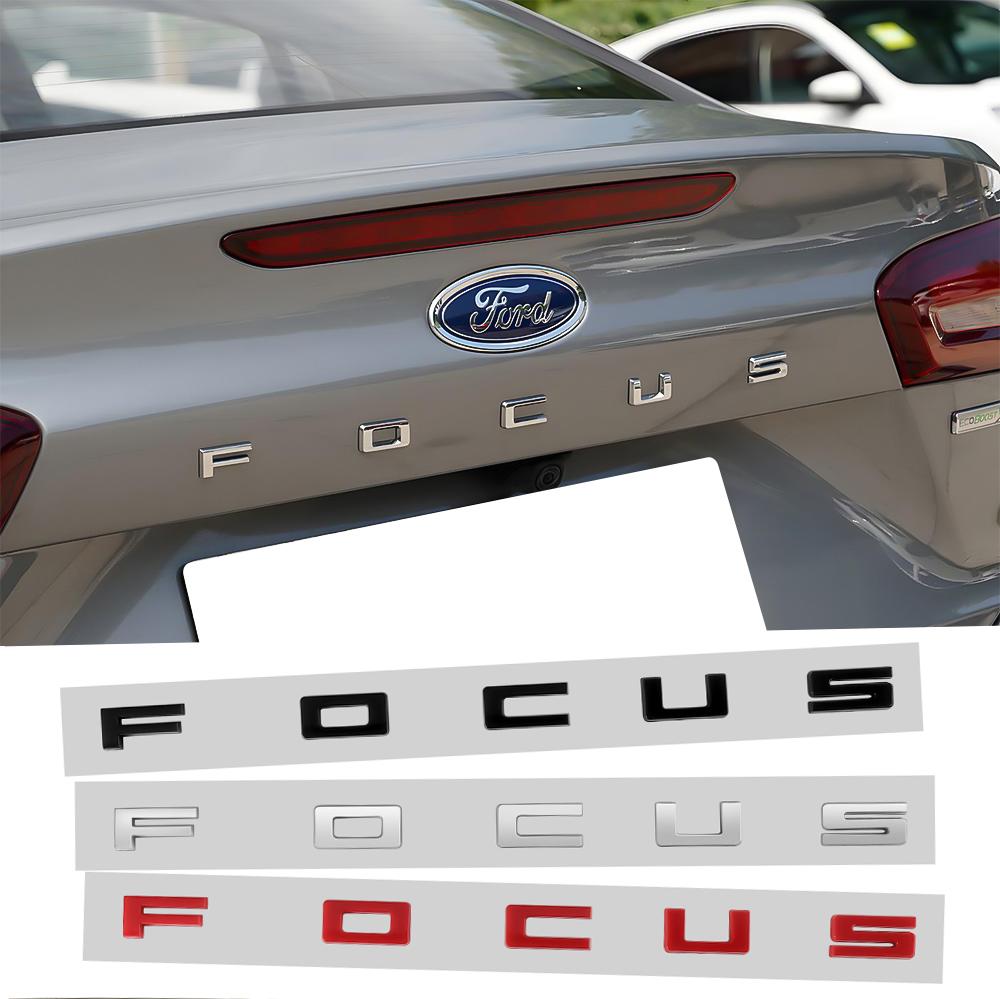 For Ford Focus Car Emblem 3D Metal Hybrid ST Line MK2 MK3 MK4 Logo Body Decals Sticker Rear Tail Trunk Boot Letter Badge Styling