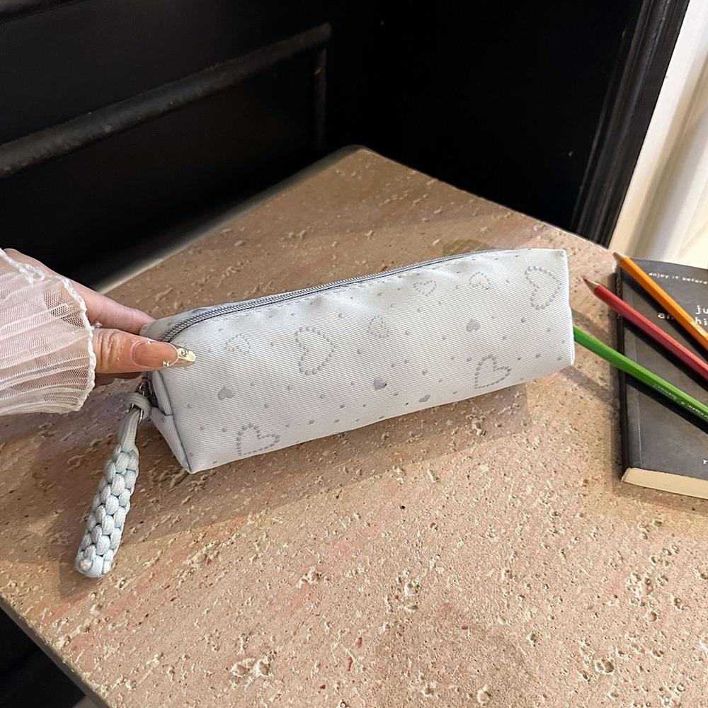 Canvas Pen Bag Large Capacity Pencil Pouch Multi-functional Pencil Case  Students