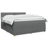 Boxspring Bed with Mattress Dark Grey 140 x 200 cm Fabric