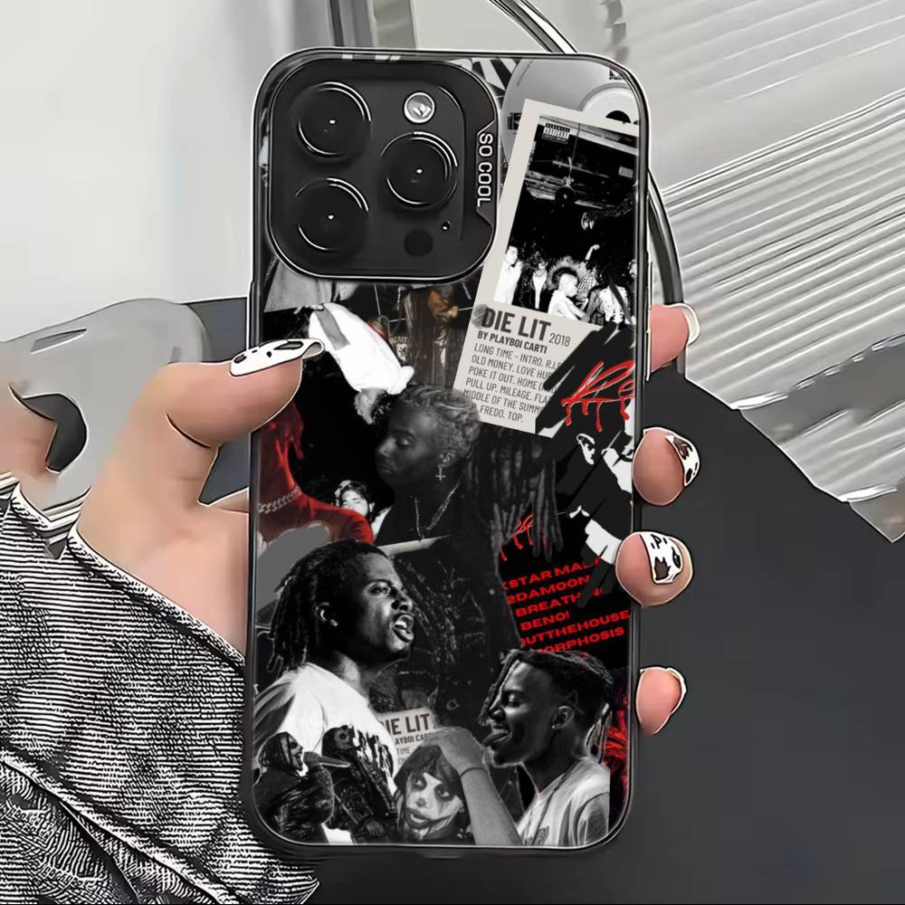 Rapper P-Playboi Carti  Phone Case For iPhone 17,16,15,14,13,12,11 Plus,Pro Max,XS,Colorful Silver Black Cover