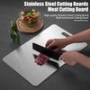 Stainless Steel Cutting Boards for Kitchen Cutting Edge Double Sided Cutting Mat Efficient Kitchen Tools for Fruits