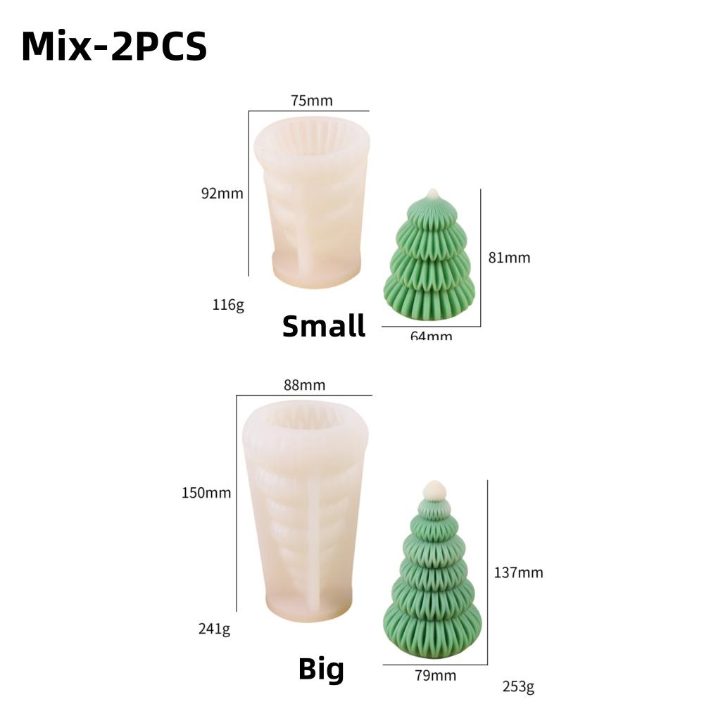 Mix-2PCS Рождественская ароматическая свеча силиконовая форма INS оригами рождественская елка форма креативные DIY украшения дома силиконовые формы