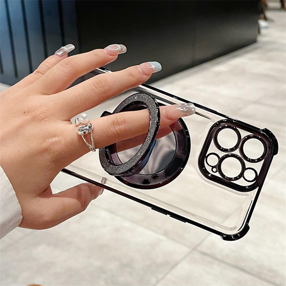 Чехол-держатель для зеркала с покрытием, мягкий силиконовый, четыре угла, воздушная подушка, противоударный, защитный чехол для Samsung Xiaomi Poco Redmi