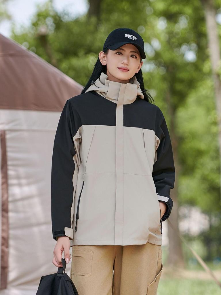Unisex Windproof & Waterproof Outdoor Sports Jacket with Logo Print