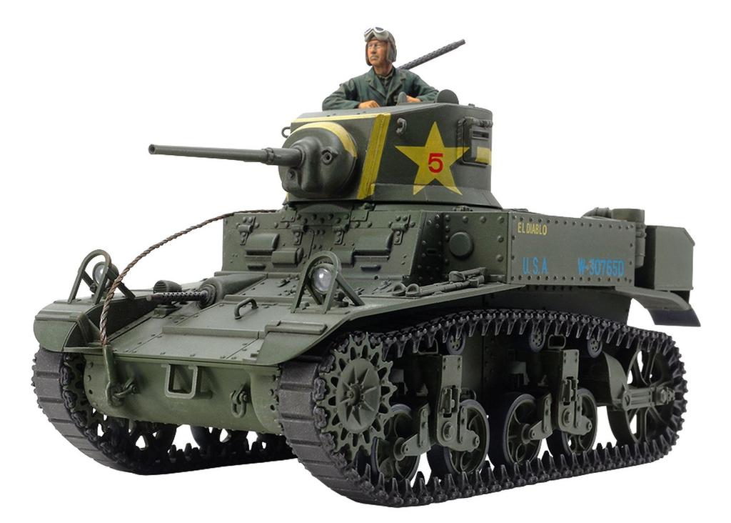 Tamiya Серия военных миниатюр 360 Американский легкий танк M3 Стюарт Поздняя версия Пластиковая модель 35360 1/35 №