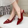 Fashion 2025 Summer Gladiator Low Heel Women Sandals Fashion Pointed Toe Dress Street Style Pumps Zapatos De Mujer