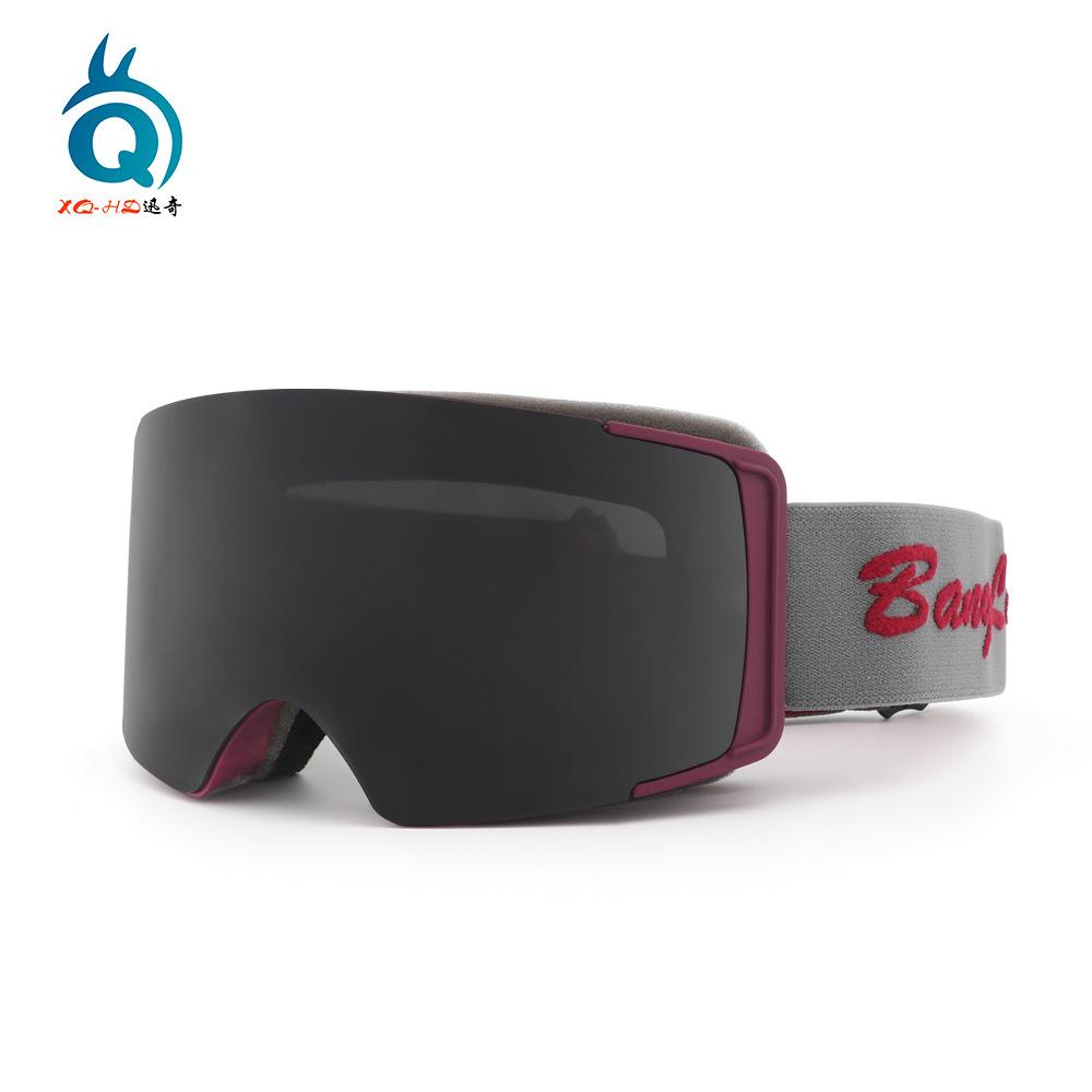 European and American ski goggles with magnetic cylindrical lens, double-layer anti-fog, unisex ski glasses, outdoor windproof and snowproof goggles