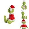 Cute Grinch Christmas Chef Dress Up Plush Toys Soft Adorable Stuffed Dolls