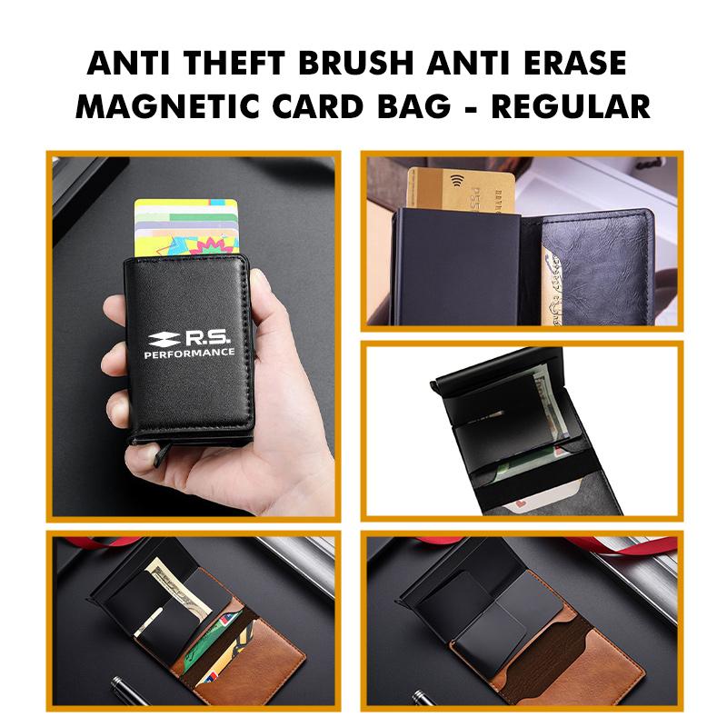 RFID Blocking Card Holder Case Anti-Theft Clutch Leather Wallet For Renault Clio ZKadjar Espace Symbol Dacia RS Megan Scenic